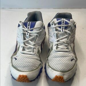 Puma White and Blue Athletic Shoes with Breathable Mesh